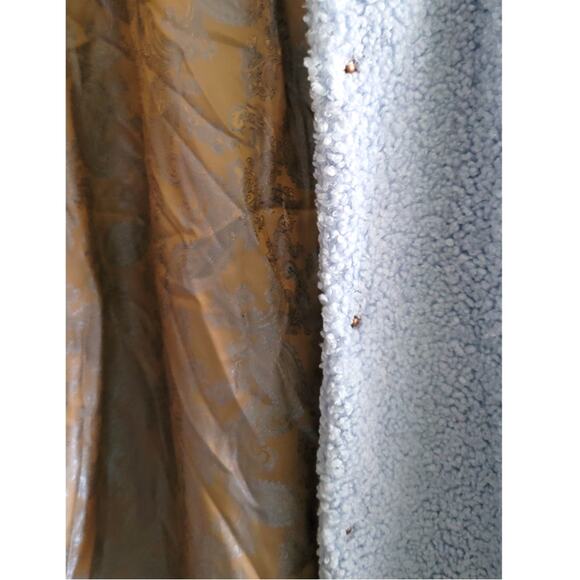 Soft Surroundings Contesse Long Sleeve Faux Sherpa Coat Carolina Blue Medium - Picture 9 of 11